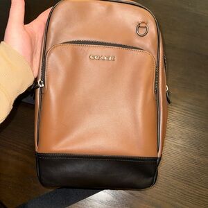 Coach Tan and Black Men's Backpack